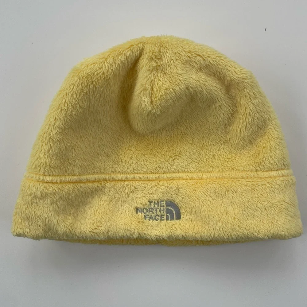 North Face Youth Girls' Yellow Fleece Beanie Size Large